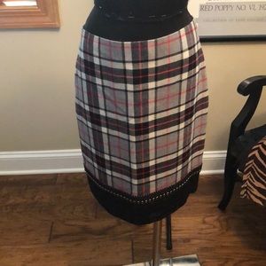 Per Se wool plaid with attitude skirt size 2